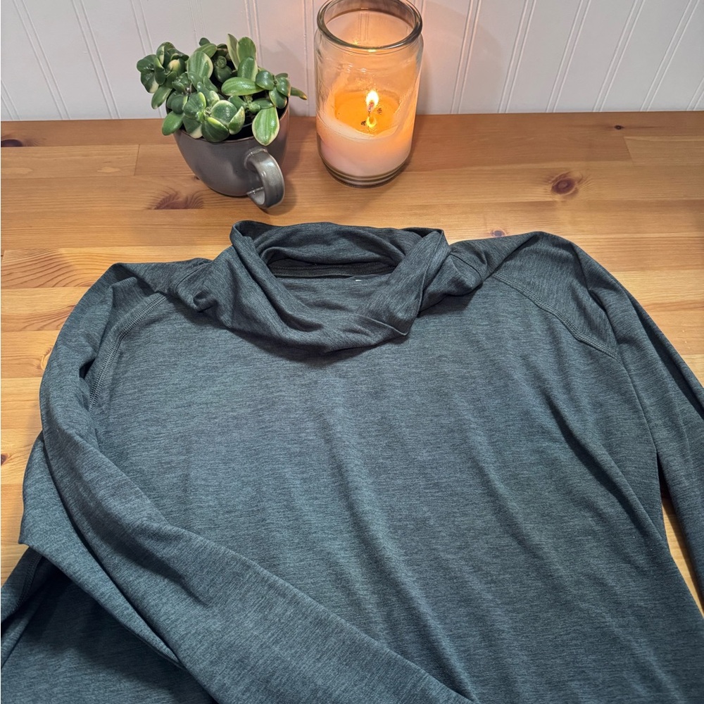 Columbia Lightweight Cowl Neck Long Sleeve Top - Charcoal Gray Size 1X